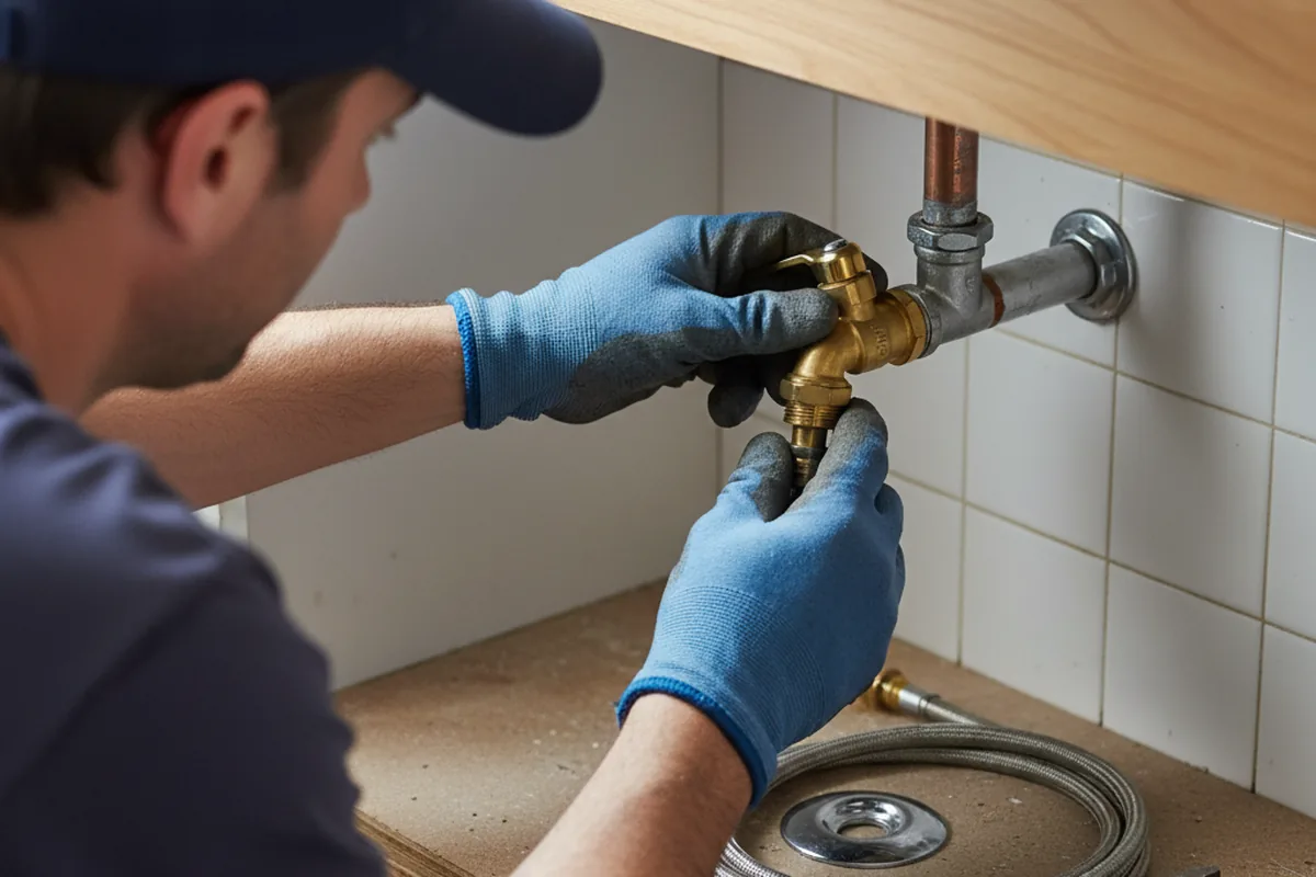 Shutoff valve and fitting work during Repiping in Stanton